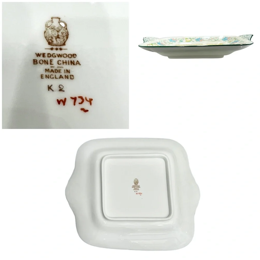 WEDGWOOD SHAH BONE CHINA: CUPS & SAUCERS, TRAY, COFFEE POT, SUGAR BOWL & CREAMER